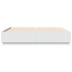 vidaXL Cadre de lit avec LED sans matelas blanc 180x200 cm