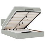 vidaXL Cadre de lit ottoman avec matelas gris clair 140x200 cm velours