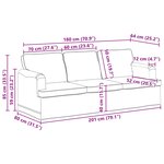 vidaXL Canapé Vert foncé 201 x 80 x 85 cm tissu