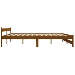 vidaXL Cadre de lit Marron miel Bois de pin massif 120x200 cm