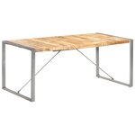 vidaXL Table à manger 180x90x75 cm bois de manguier massif brut