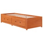vidaXL Lit de jour sans matelas cire marron 90x190 cm bois pin massif