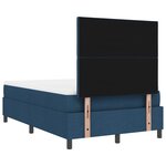 vidaXL Lit ressort avec matelas et lumières LED bleues  120 x 200 cm en tissu