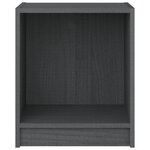 vidaXL Tables de chevet 2 Pièces Gris 35 5x33 5x41 5cm Bois de pin massif