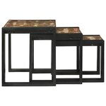 vidaXL Tables gigognes 3 Pièces Bois massif de récupération