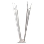 vidaXL Ensemble de 6 pointes à 2 rangées contre oiseaux Inox 3 m