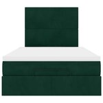 vidaXL Cadre de lit ottoman avec matelas vert foncé 120x190 cm velours