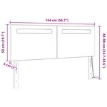 vidaXL Tête de lit LED Noir 144 cm Cuir synthétique