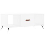 vidaXL Table basse blanc 102x50x40 cm bois d'ingénierie