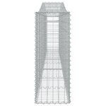 vidaXL Paniers à gabions arqués 25 Pièces 400x30x80/100 cm Fer galvanisé