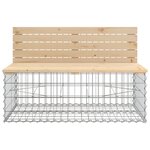 vidaXL Banc de jardin design gabion 287x71x65 5 cm bois massif de pin
