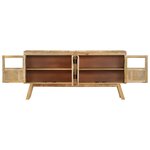 vidaXL Buffet marron et noir 160x30x76 cm bois massif de manguier