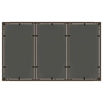 vidaXL Table de jardin avec dessus en verre marron résine tressée
