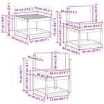 vidaXL Ensemble de canapés d'extérieur 6 pc Naturel et Beige