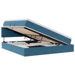 vidaXL Lit de Rangement Bleu foncé 160 x 200 cm Velours