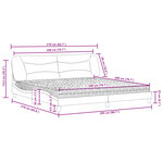 vidaXL Lit avec matelas noir 200x200 cm tissu