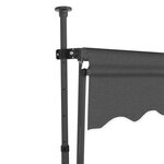 vidaXL Auvent manuel rétractable avec LED 200 cm Anthracite