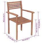vidaXL Chaises de jardin lot de 2 avec coussins vert vif Teck massif