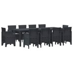 vidaXL Ensemble de salle à manger pour jardin 11 Pièces Anthracite