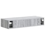 vidaXL Table d'appoint murale Sonoma gris 87 5 x 34 5 x 17 cm