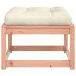 vidaXL Repose-pied de jardin avec coussins bois massif douglas
