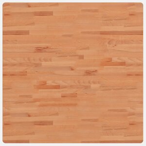 vidaXL Dessus de table 90x90x2 5 cm carré bois massif de hêtre