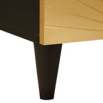 vidaXL Buffet Noir et or 40 x 33 x 75 cm bois de manguier massif