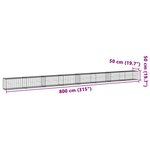 vidaXL Panier gabion avec couvercle 800x50x50 cm fer galvanisé