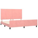 vidaXL Cadre de lit sans matelas rose 160x200 cm velours