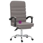 Fauteuil de massage inclinable de bureau informatique étude tissu taupe 02_0025422