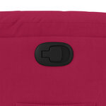 vidaXL Fauteuil inclinable rouge bordeaux velours