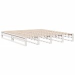 vidaXL Lit bibliothèque sans matelas blanc 180x200 cm bois pin massif