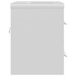 vidaXL Armoire d'évier avec lavabo intégré Blanc Aggloméré