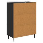 vidaXL Armoire à tiroirs Noir 66 x 34 5 x 92 cm Bois d'ingénierie