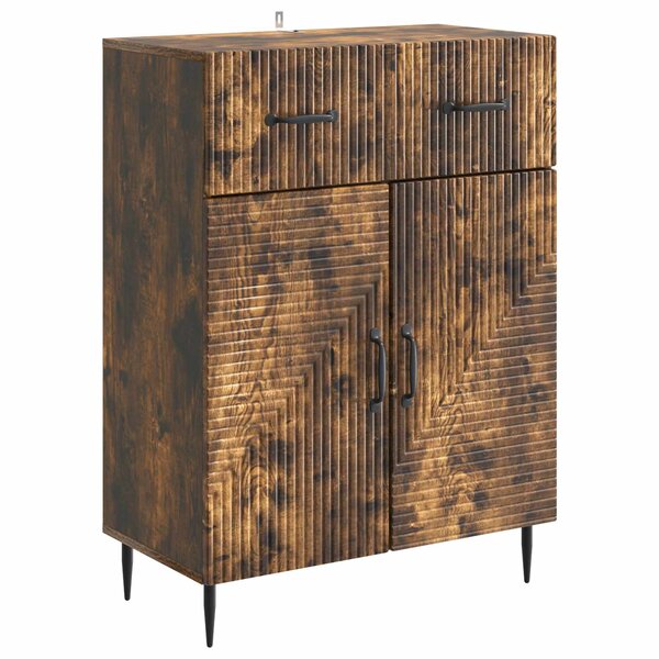 vidaXL Buffet Chêne fumé 66 x 34 5 x 89 5 cm Bois d'ingénierie