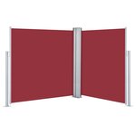 vidaXL Auvent latéral rétractable Rouge 160 x 600 cm