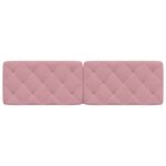 vidaXL Coussin de tête de lit rose 180 cm velours