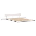 vidaXL Cadre de lit Blanc 140 x 200 cm bois