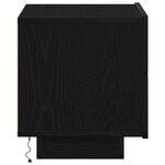vidaXL Cabinet de chevet avec tiroir Chêne noir 70 x 36 x 40 5 cm