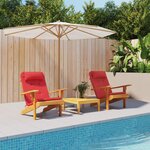 vidaXL Coussins de chaise adirondack lot de 2 rouge tissu oxford