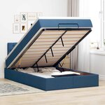 vidaXL Lit ottoman avec matelas bleu 120x200 cm tissu