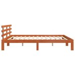 vidaXL Cadre de lit Marron cire 200 x 200 cm Bois massif en pin
