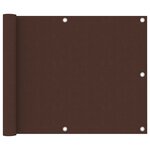 vidaXL Écran de balcon Marron 75x500 cm Tissu Oxford