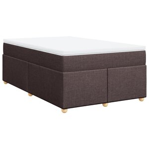 vidaXL Sommier à lattes de lit avec matelas Marron foncé 120x200 cm