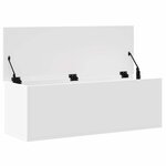 vidaXL Boîte de rangement blanc 102x35x35 cm bois d'ingénierie