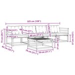 vidaXL Ensemble de canapés d'extérieur 5 pc Blanc et Beige