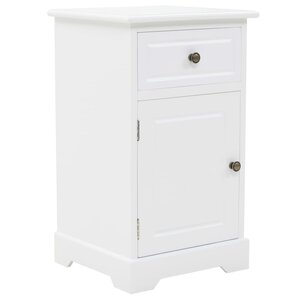 vidaXL Table de chevet MDF et bois de pin 35x32x59 cm