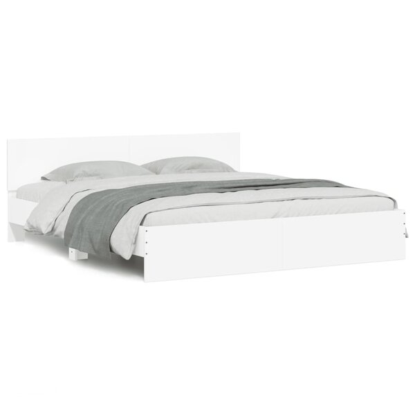 vidaXL Cadre de lit sans matelas blanc 200x200 cm