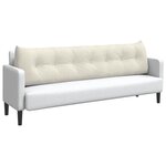 vidaXL Coussin de Dos Crème 200 x 24 x 50 cm Velours