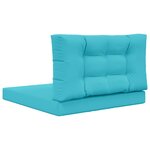 vidaXL Coussin de canapé d'extérieur 2 Pièces Turquoise Polyester